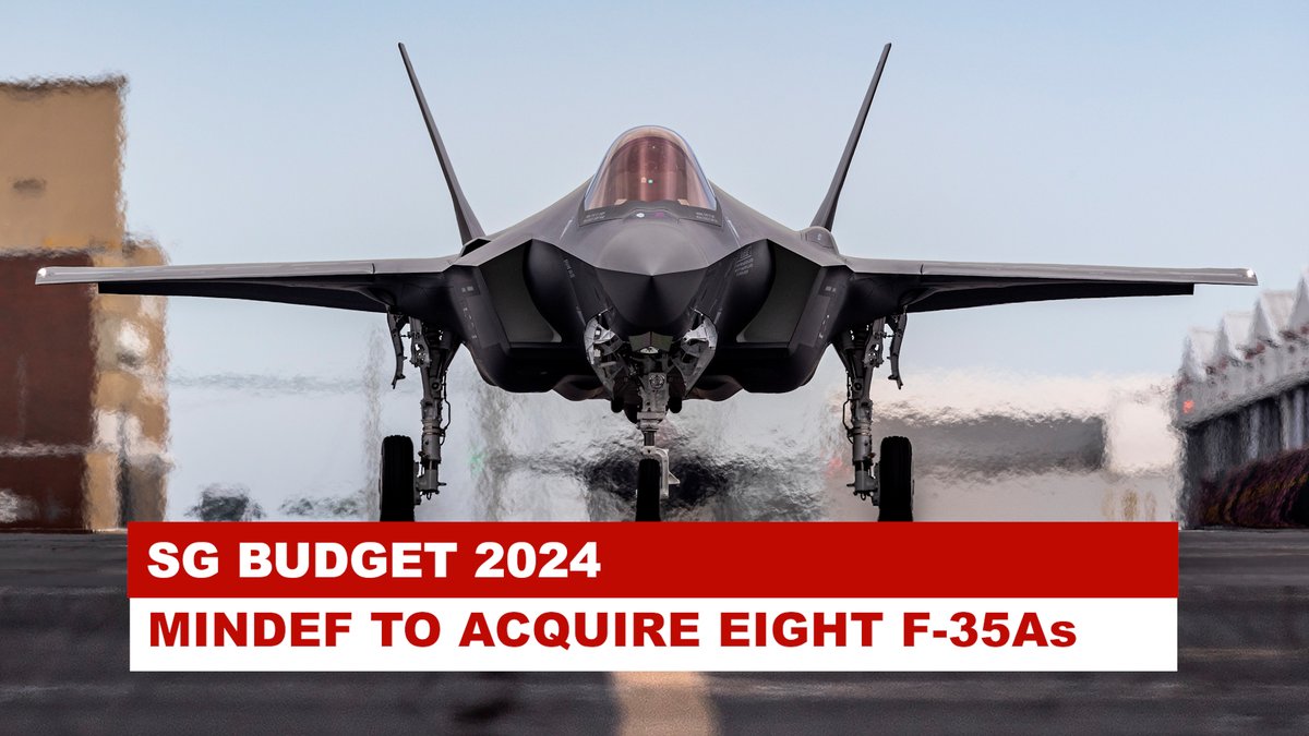 #SGBudget2024: MINDEF will acquire 8 F-35As adding to the previously announced 12 F-35Bs. Steady defence spending allowed this calculated decision, including the mid-life upgrade of the F16s before they are progressively drawn down from mid-2030s onwards &amp; replaced by the F-35s.