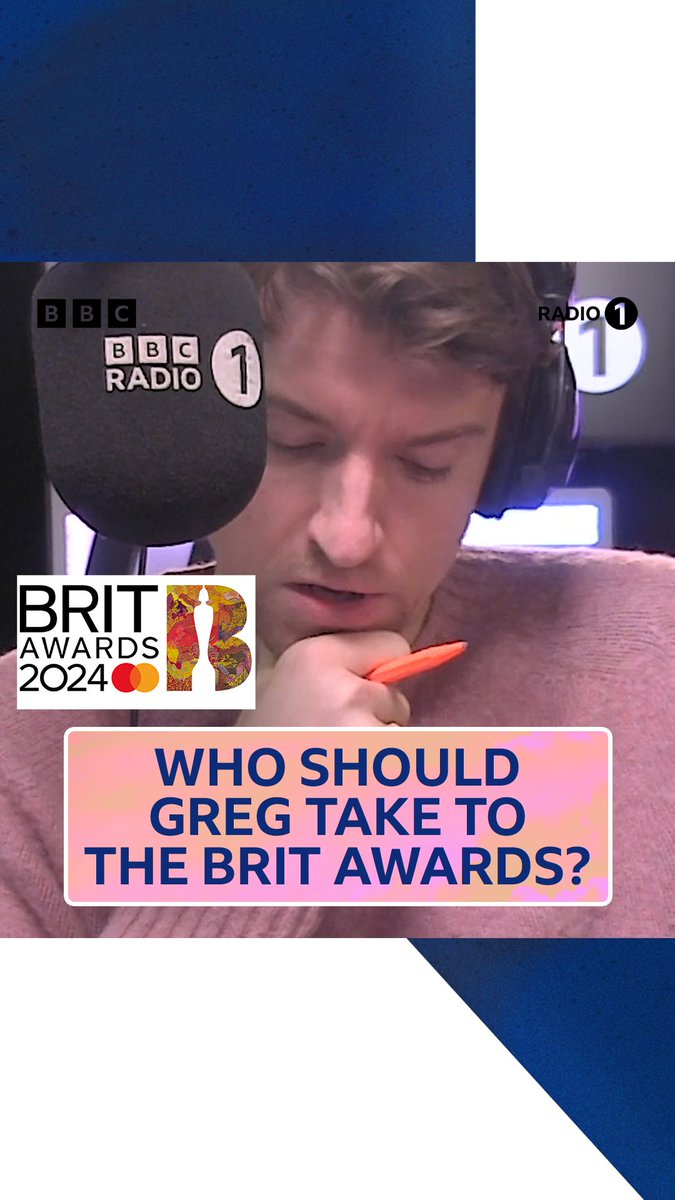 BIG question...who should Greg James take to the BRIT Awards? 👀