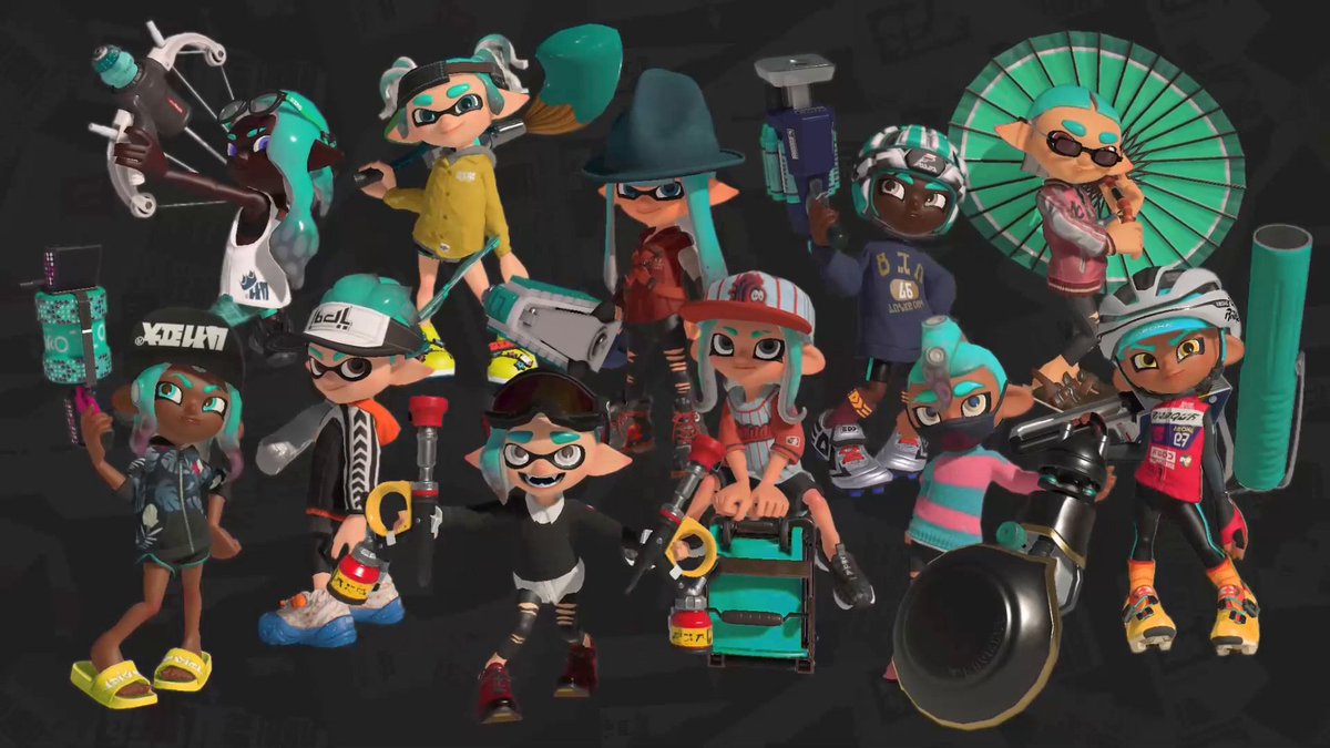 The Fresh Season 2024 catalog includes Square Show-Off, the victory emote from Splatoon 2! This emote animation varies depending on what weapon you have equipped, so dust off some different weapon types and see them all!