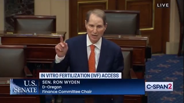 WATCH: Ron Wyden was just on the Senate floor calling on his colleagues to support legislation to protect IVF nationwide.