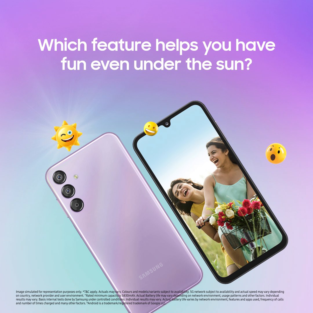 🎉 Hey Funsters of India, show us what you’ve got! Comment and stand a chance to win* Samsung e-store vouchers worth Rs. 7000. T&C Apply: Contest Rules: 1. Like this post 2. Comment with the right answer using #GalaxyF15 5G #AbIndiaKaregaFun #Samsung