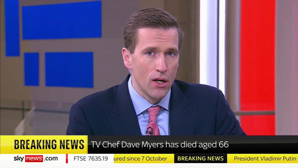 BREAKING: TV Chef Dave Myers has died at the age of 66, according to a statement from his co-star 📺 Sky 501, Virgin 602, Freeview 233 and YouTube