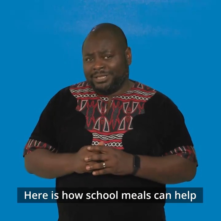 School meals bridge the gap between hunger and education.🥘📚 Providing children with nutritious #SchoolMeals can lift entire communities out of poverty and onto the road to sustainable development.💙 WFP's George explains ⤵️