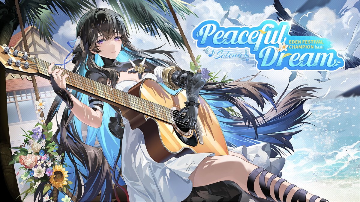 "I don't remember much from before, maybe I'll know when you walk through the door." May her song be a comfort to you as you cross the thorns. Selena's Character Impression Song - Peaceful Dream is now available. #punishinggrayraven #PGR