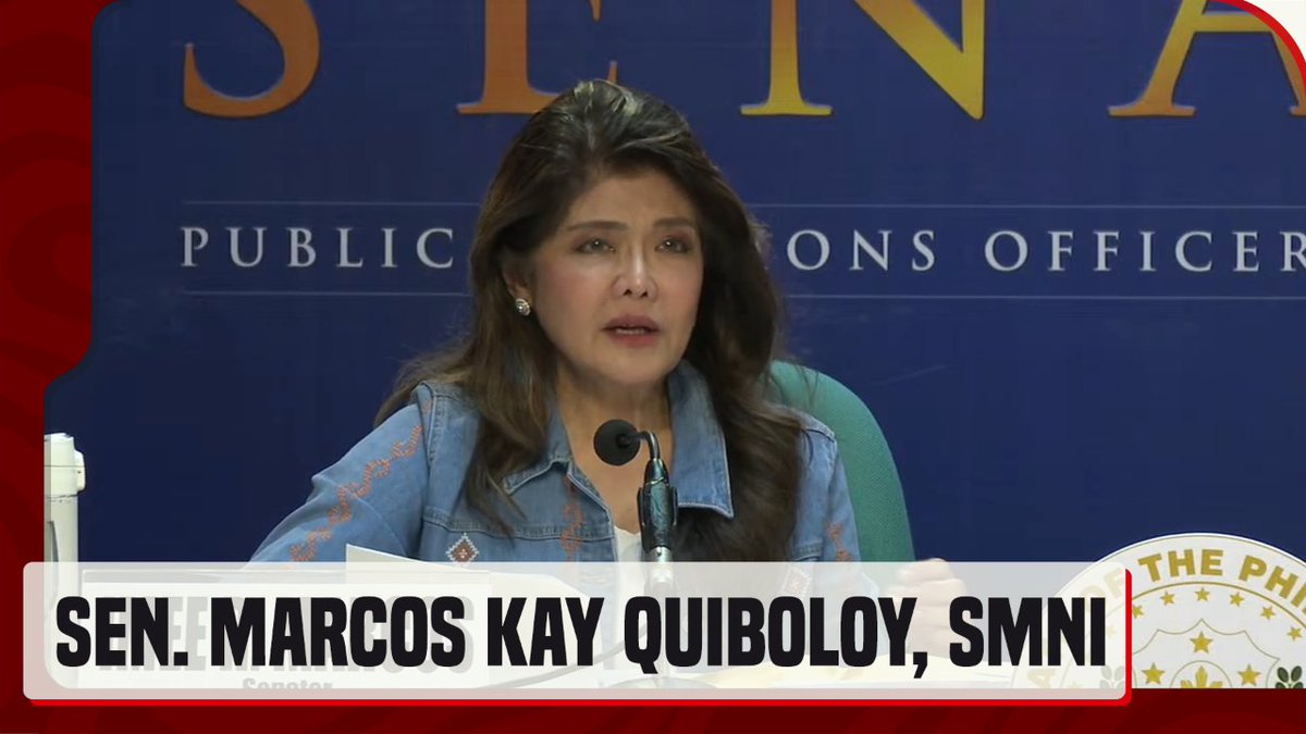 Lubos na ikinalulungkot ni Sen. Imee Marcos ang mga alegasyong ibinabato laban kay Kingdom of Jesus Christ #KOJC founder Apollo Quiboloy at sa Sonshine Media Network International #SMNI. #News5 | via Maeanne Los Baños