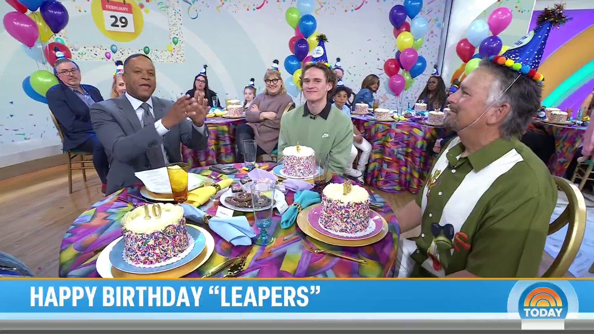 Happy birthday, leapers! 🥳🐸 The chances of being born on February 29 are less than 0.1% so TODAY invited people born today to celebrate in a big way. See the festivities!