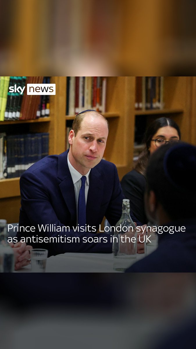Prince William has said he and his wife Kate are "extremely concerned about the rise of antisemitism" in the UK. Read more: