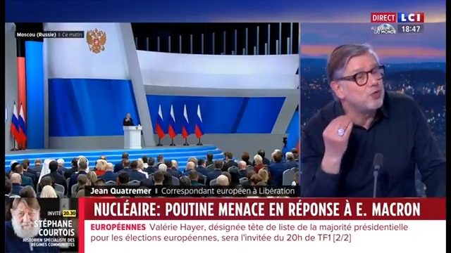 ▶️#Nucléaire - Poutine menace en réponse à E.Macron : “Ça montre que Macron a parlé juste. Son but était de réintroduire de l’incertitude stratégique, de faire de la dissuasion.” Jean Quatremer #24hPujadas #LCI #La26 ⤵️