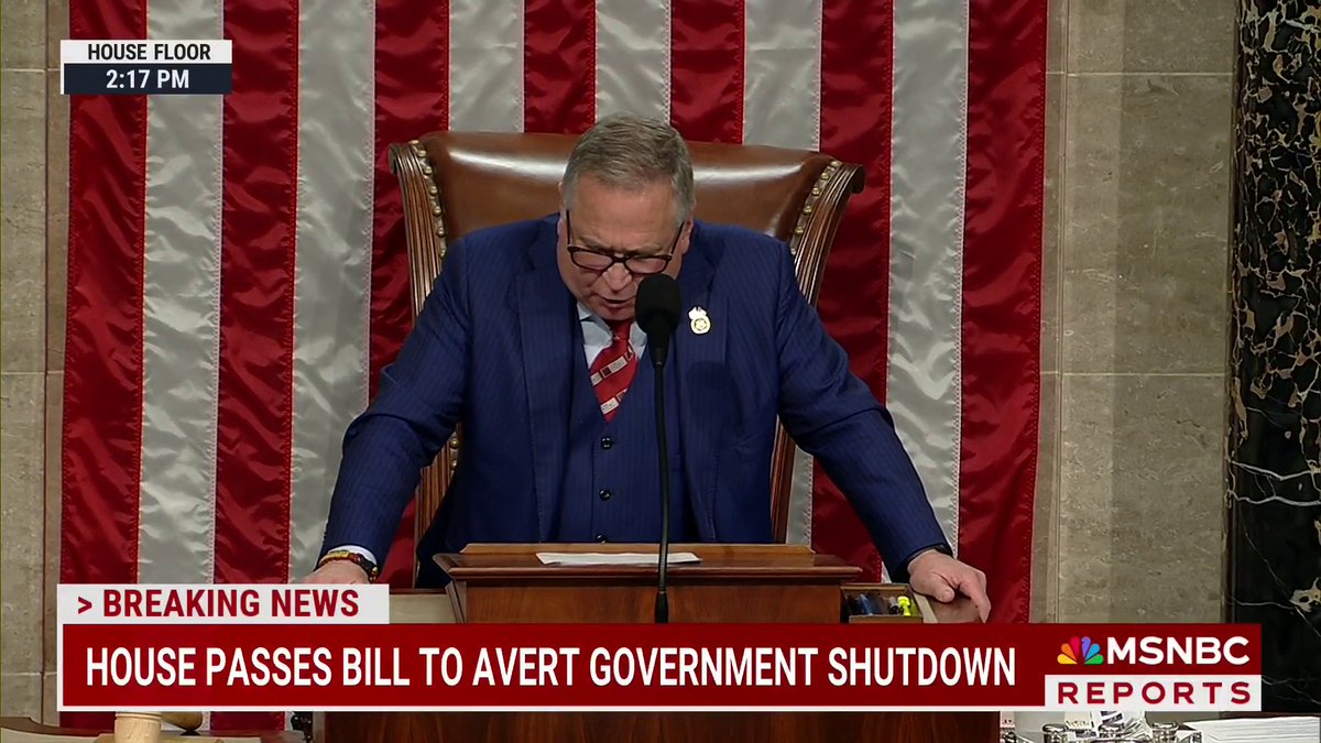 BREAKING: The House has passed a short-term funding bill extending funding deadlines until March 8 and March 22, averting a government shutdown that would have started this weekend. The bill now heads to the Senate.