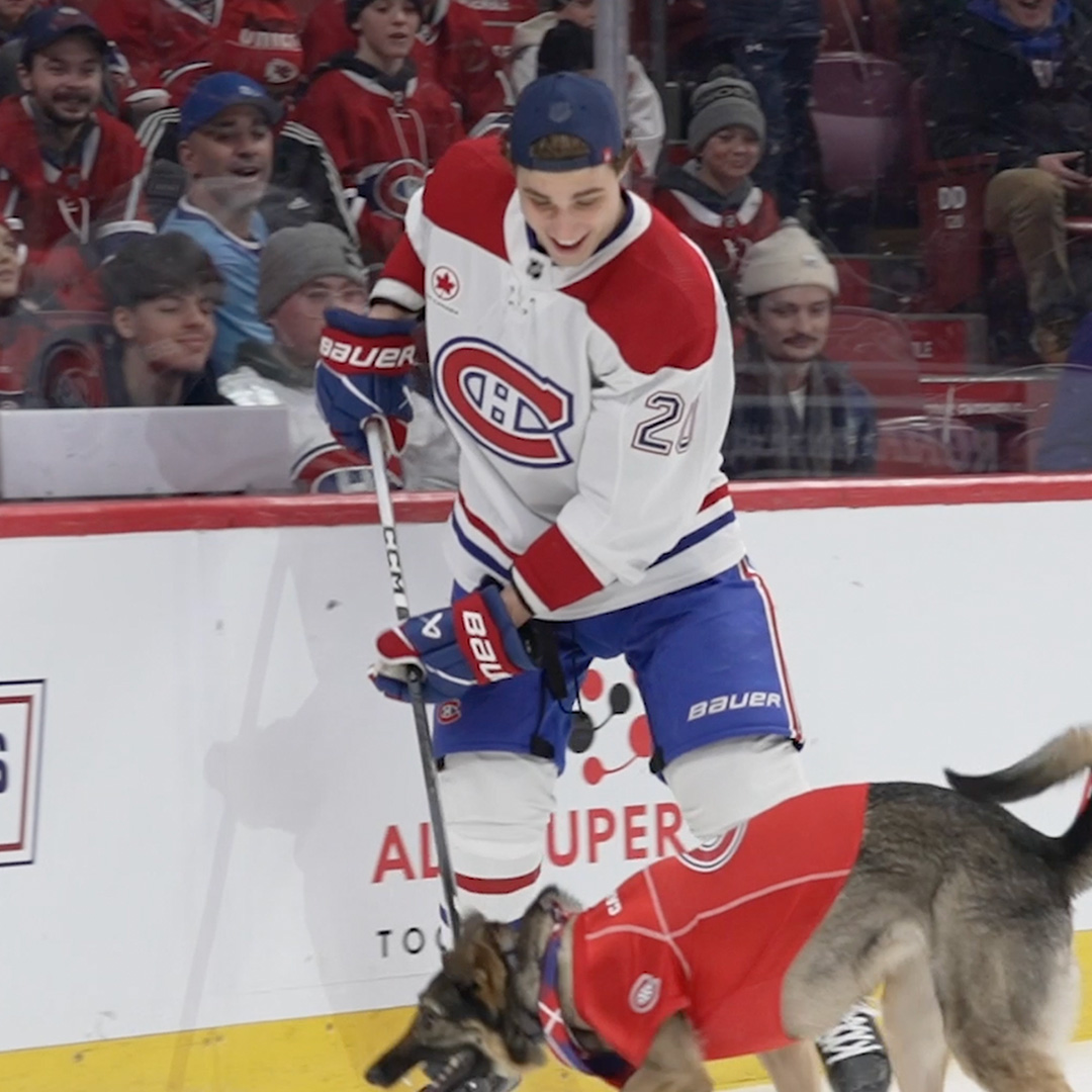 .Maggie the Goalie n'a d'yeux que pour la rondelle Talk about staying focused on the puck! 🥹 #GoHabsGo