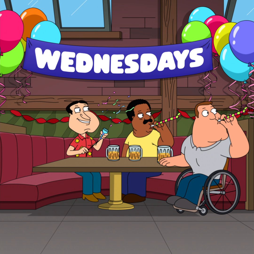 WEDNESDAYS are a big deal for me ✅ 🍻 watch #familyguy on a brand new night starting march 6 on @foxtv, next day on Hulu!