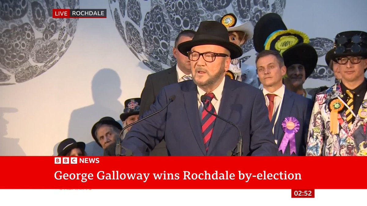 "Keir Starmer and Rishi Sunak are two cheeks of the same backside and they both got well and truly spanked tonight" George Galloway sends message to Labour's leader and the prime minister after his win in Rochdale Follow live coverage