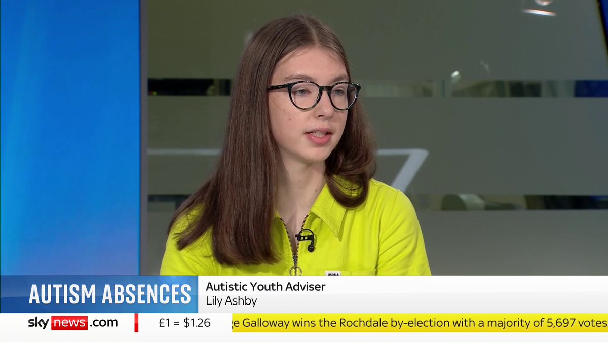 "It [autism] has affected a lot of my secondary school experience. At my old school, I didn't get the right support for it." Autistic youth adviser, Lily Ashby shares her experience with autism and how it has affected her attendance at school. 📺Sky 501