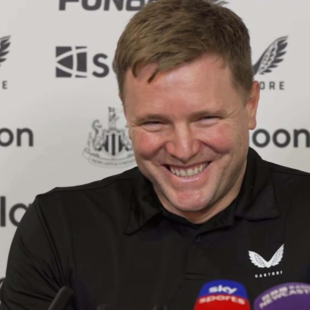 🎹 Eddie Howe on piano lessons, “tinkling the ivories” last night and karaoke if we win the FA Cup! 😂 Brilliant. #NUFC