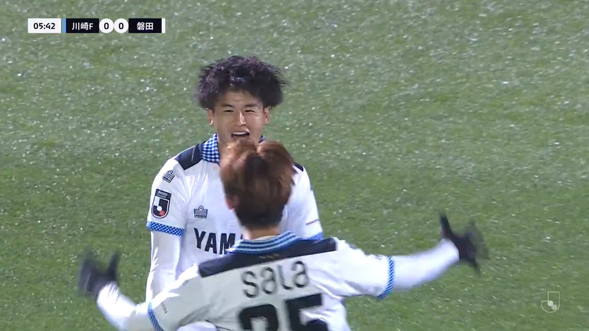 早稲田大出身のルーキー ！ #植村洋斗 選手がリーグ初ゴール⚽️ 🎦 ゴール動画 🏆 明治安田Ｊ１リーグ 第2節 🆚 川崎Ｆvs磐田 🔢 0-1 ⌚️ 6分 ⚽️ 植村 洋斗（磐田) #Ｊリーグ