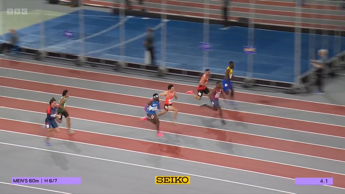 Christian Coleman joins Noah Lyles in making it through the men's 60m heats in Glasgow. The semi-finals are set for 19:45 GMT, with the final at 21:45. #BBCAthletics #WorldIndoorChamps