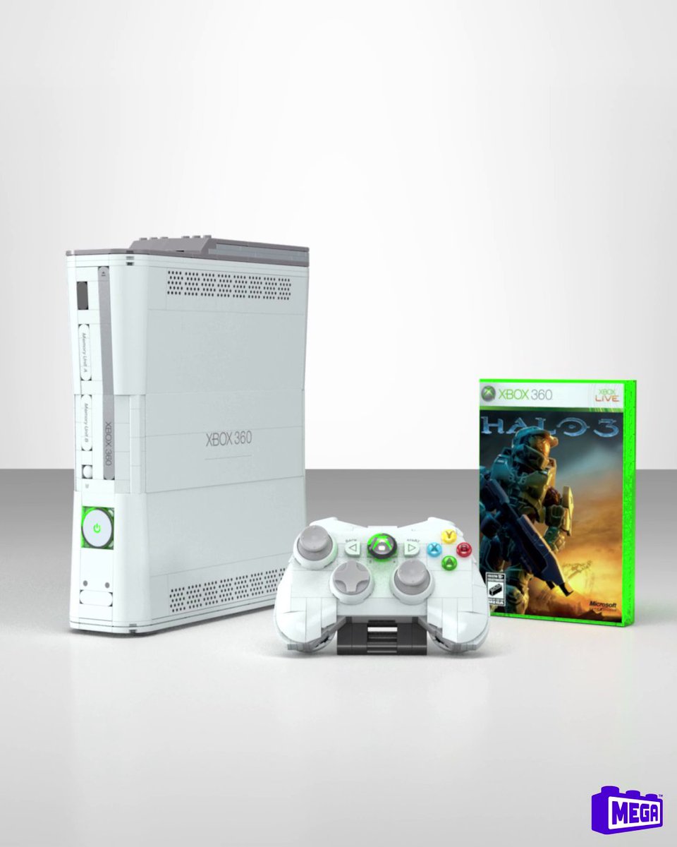 Excitement building 📈 The MEGA Xbox 360 Building Set, with working lights, removable side panels, and more, is coming soon to the UK 🧱 Pre-order now: