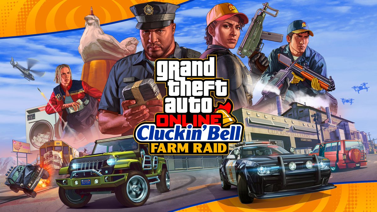 Take on corrupt LSPD cops and a dangerous new cartel in The Cluckin’ Bell Farm Raid, an action-packed new story update coming March 7 to GTA Online: