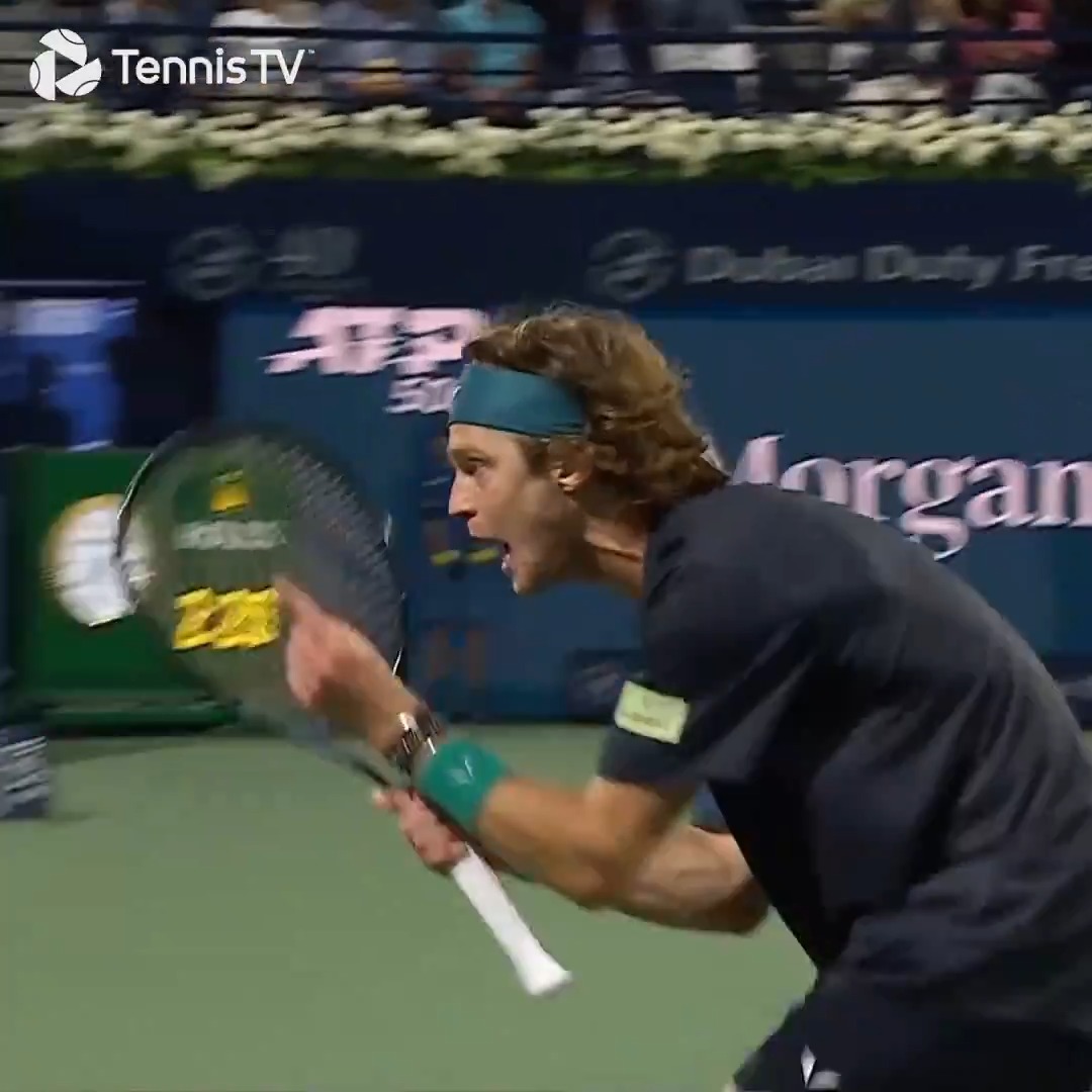 Andrey Rublev is defaulted from the Dubai semi-final, sending Alexander Bublik through to the #DDFTennis final