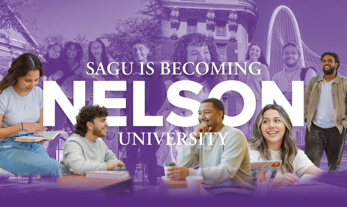 SAGU IS BECOMING NELSON UNIVERSITY Big news! 🤩 Today, the University publicly announces the adoption of the name Nelson University in honor of our founder, P.C. Nelson. Visit for all the details! #BecomingNelson