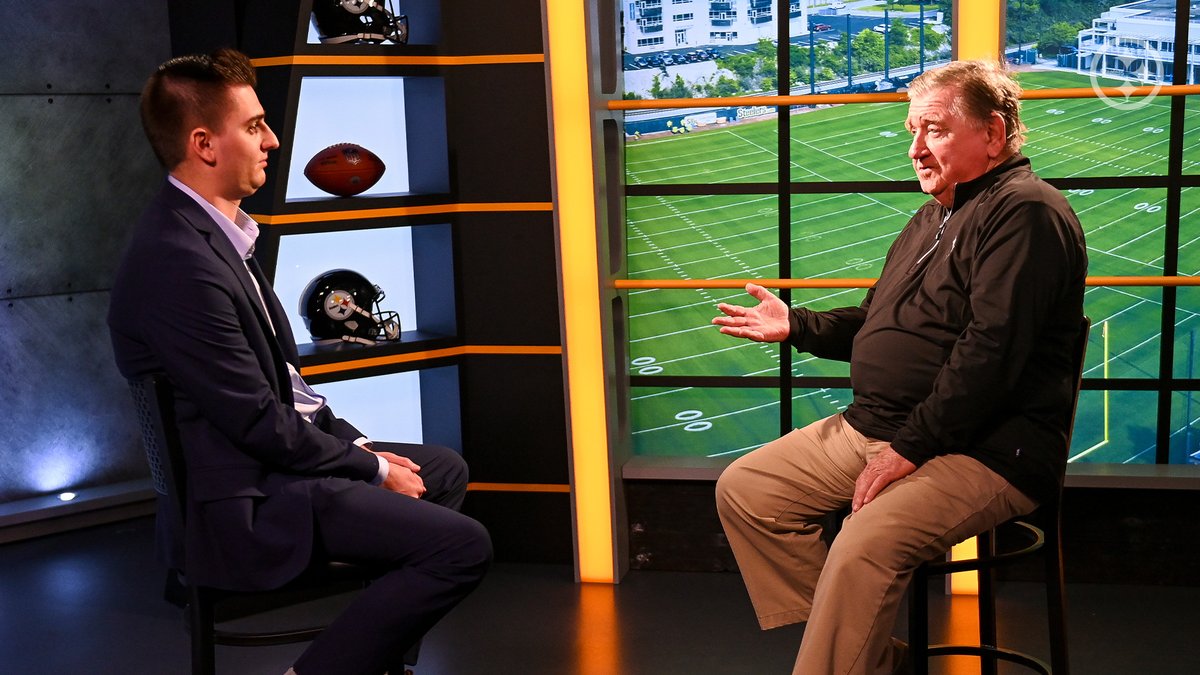 Bill Hillgrove is interviewed by his grandson, @JackWTOV9, on the day he announced his retirement from the Steelers Radio Network.