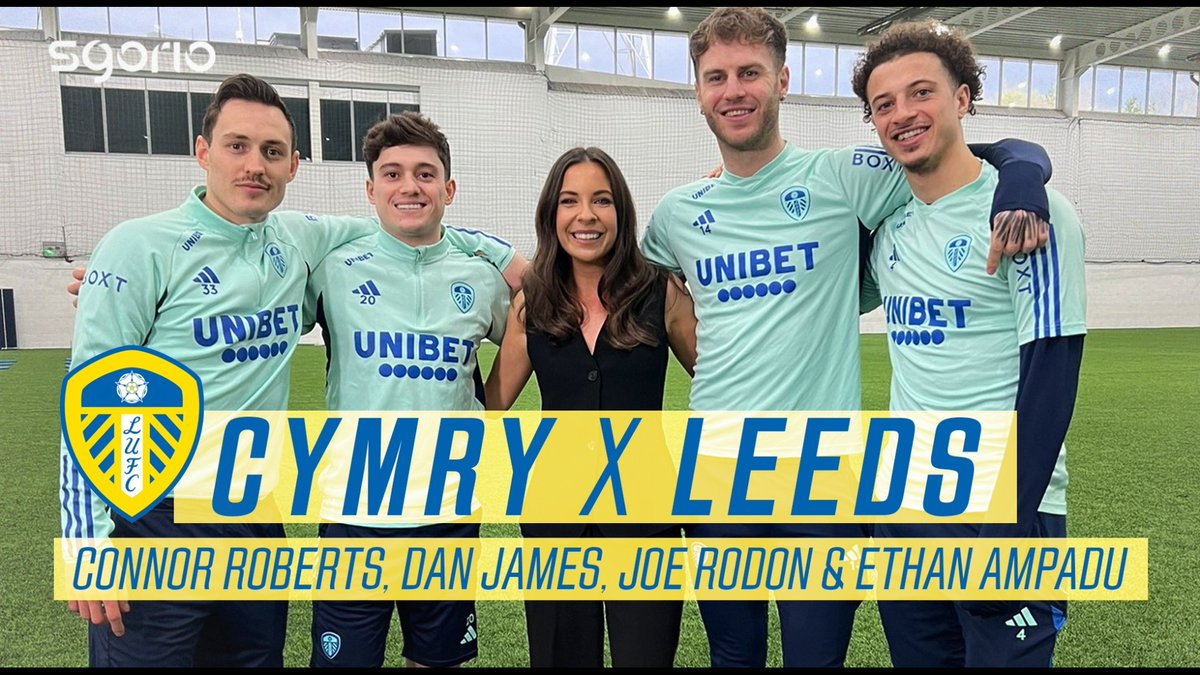 🏴󠁧󠁢󠁷󠁬󠁳󠁿🤩 Wales 🏴󠁧󠁢󠁷󠁬󠁳󠁿 x LEEDS Cyfweliad arbennig gyda'r Cymry yn Elland Road: Connor Roberts, Dan James, Ethan Ampadu a Joe Rodon EXCLUSIVE: Sioned Dafydd caught up with the Welsh Fab Four at Elland Road.