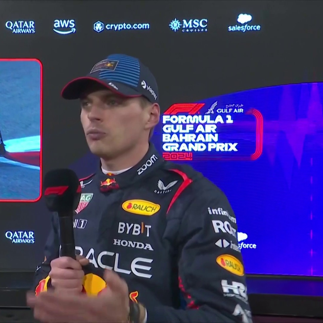"To be honest, it was a little bit unexpected" 😲 Max Verstappen on his Bahrain pole ⏱🥇