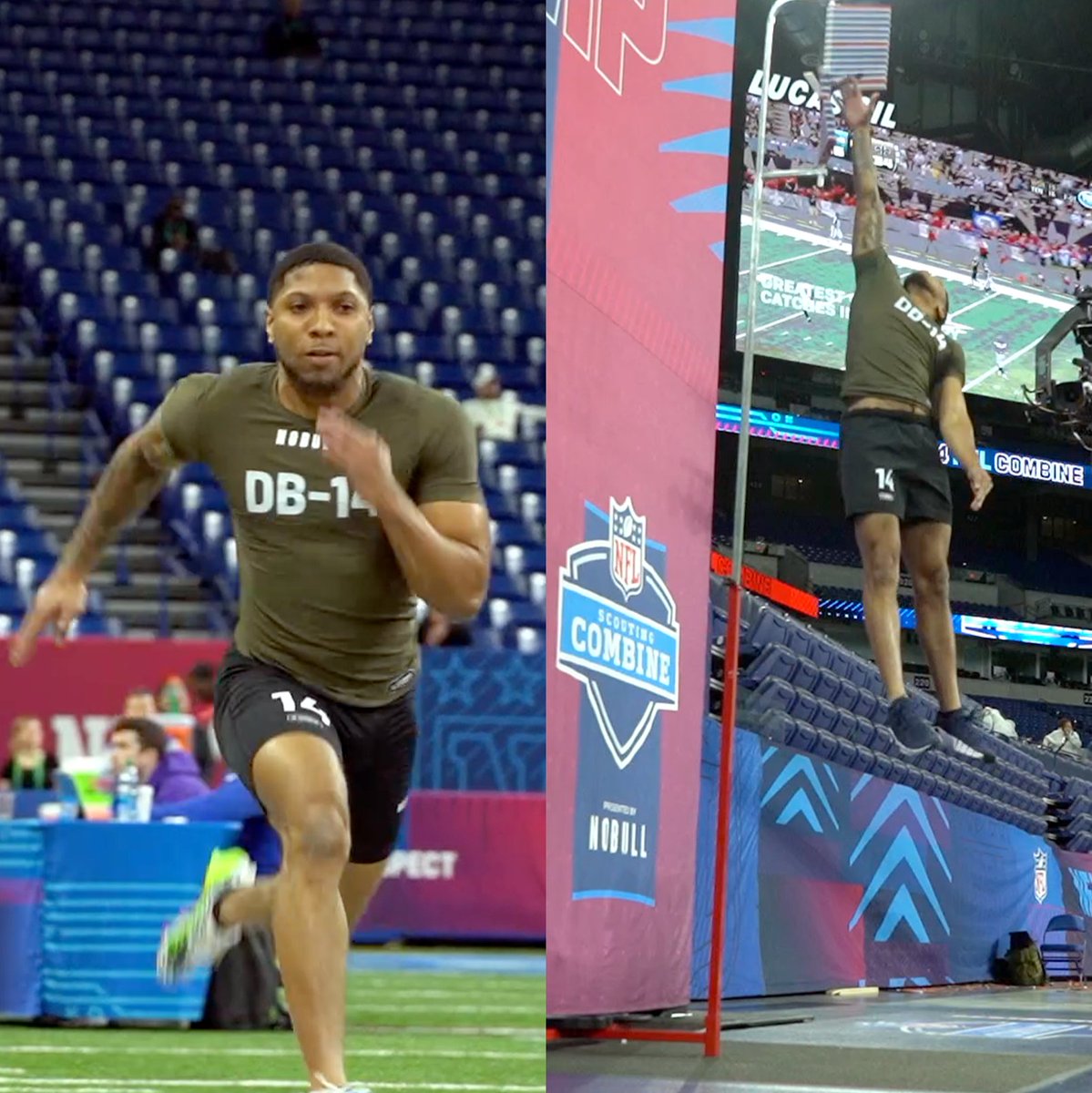 4.38 speed + 42.5” vertical. Penn State Football CB Big DaeDae😈 aced this job interview. 👏 #NFLCombine | Fast Twitch Energy Drink