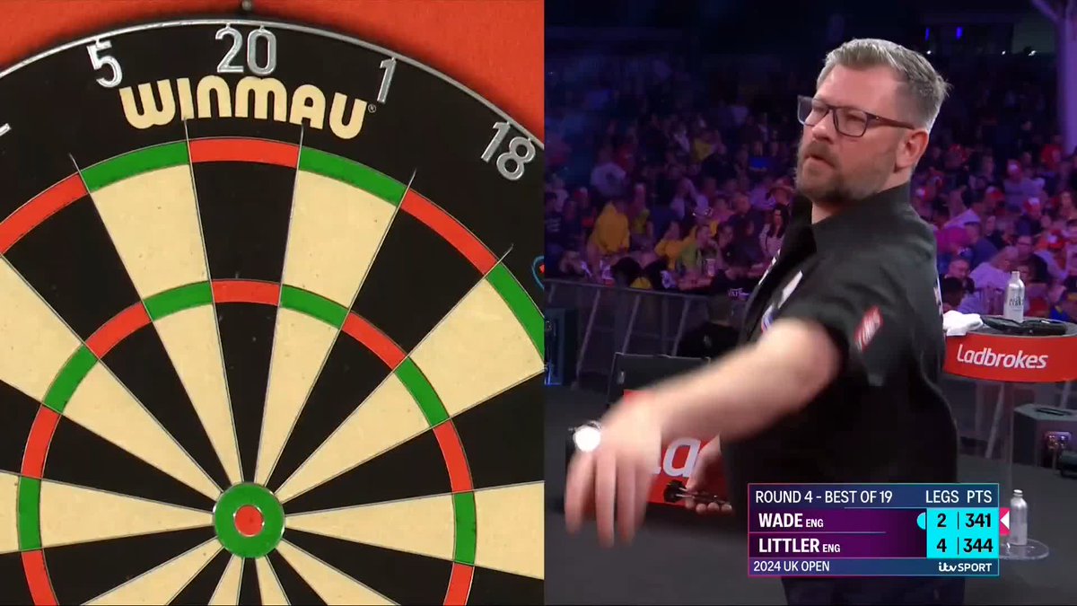 LITTLER REELS IN THE BIG FISH! 🎣 Luke Littler 🤝 170 finishes The Nuke reels in a 170 checkout as he opens up a 5-2 lead over James Wade! 📺 #UKOpenDarts | R4