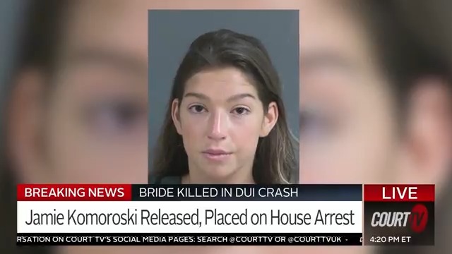 #BREAKING: Jamie Lee Komoroski has been released from jail and placed on house arrest. Komoroski had been in custody since she allegedly killed bride Samantha Miller on her wedding day while driving drunk. #CourtTV MORE HERE: