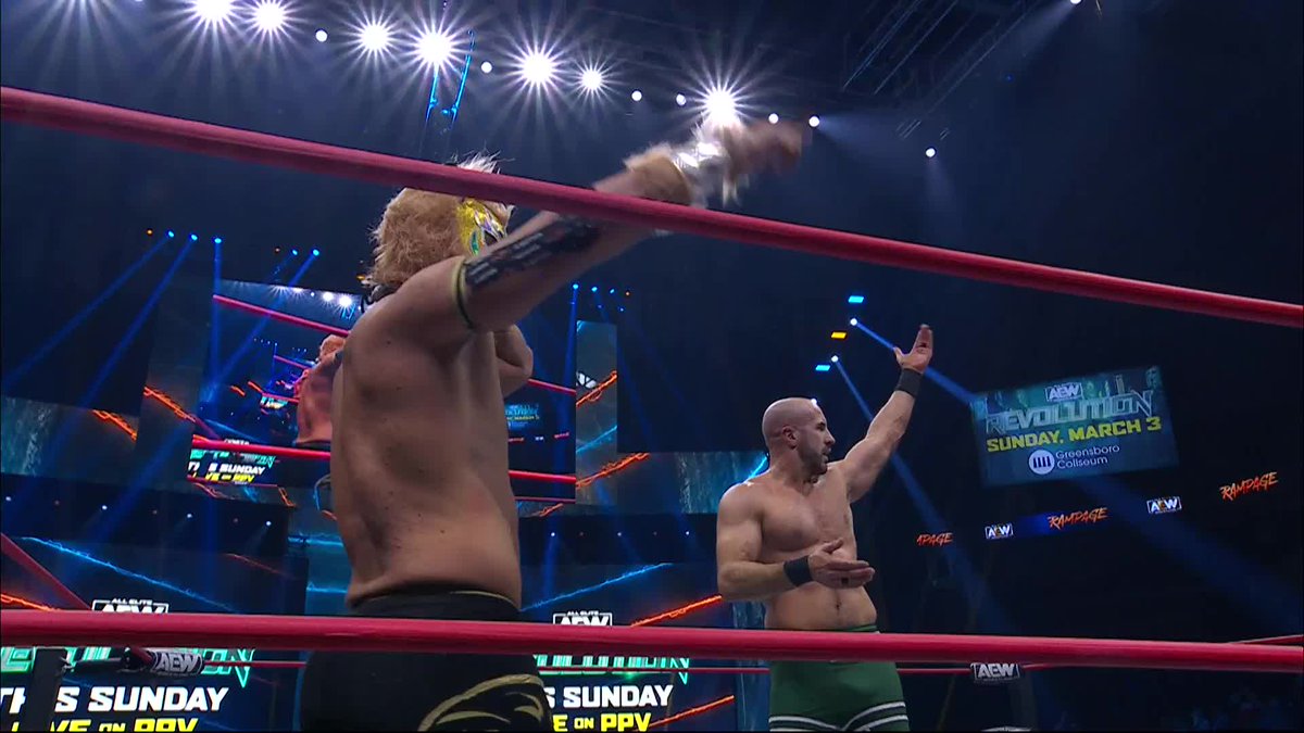 Claudio Castagnoli shows a lot of respect after the match... or does he? Watch #AEWRampage on TNT! Claudio | Rugido luchador