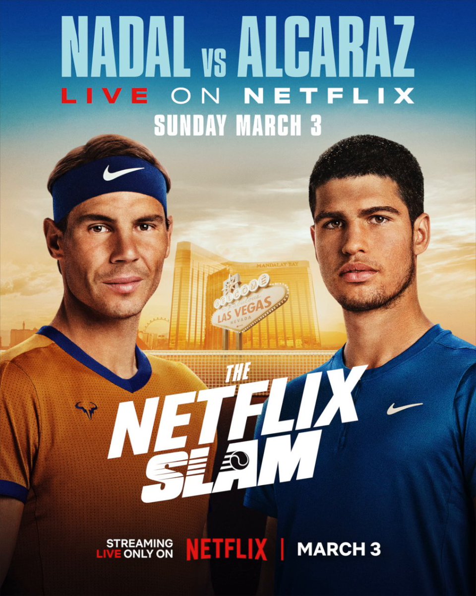 The only back-forth I wanna see is Rafael Nadal and Carlos Alcaraz in the Netflix Slam LIVE on March 3, 9:30 pm! 🔥