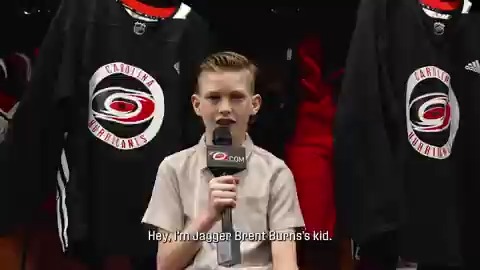 We called on Jagger Burns, Brent Burns' son, to ask the #Canes some hard-hitting questions. He delivered 😂