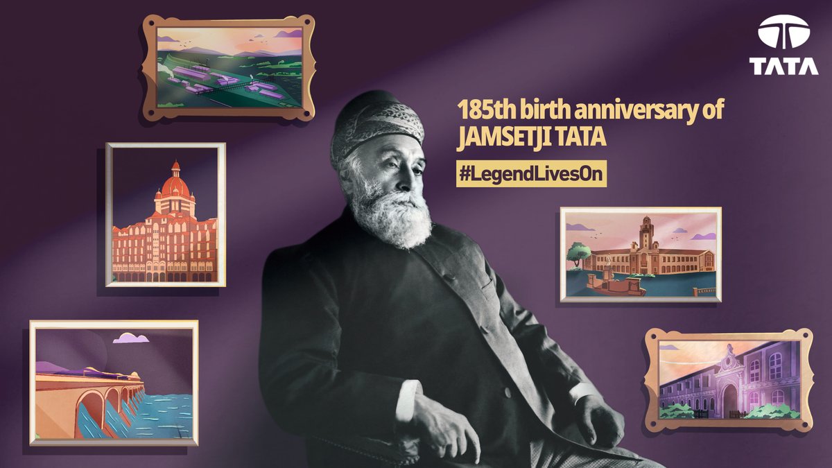 Jamsetji Nusserwanji Tata had countless dreams, visions and ground-breaking achievements. On his 185th birth anniversary, we celebrate his many shades. #LegendLivesOn #ThisIsTata