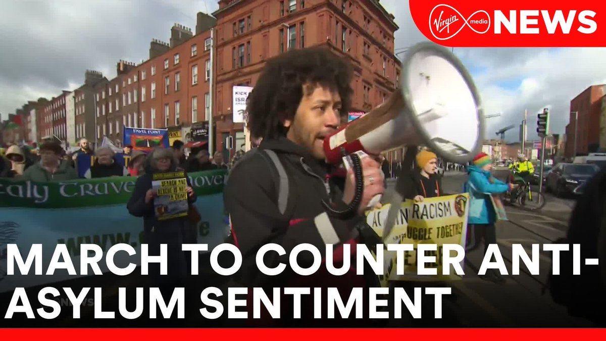 Thousands took to the streets of Dublin today in a march organised to counter protests against Asylum Seeker accommodation. Organisers say over 140 groups travelled around the country to the capital to show solidarity with migrants and send a message of hope.