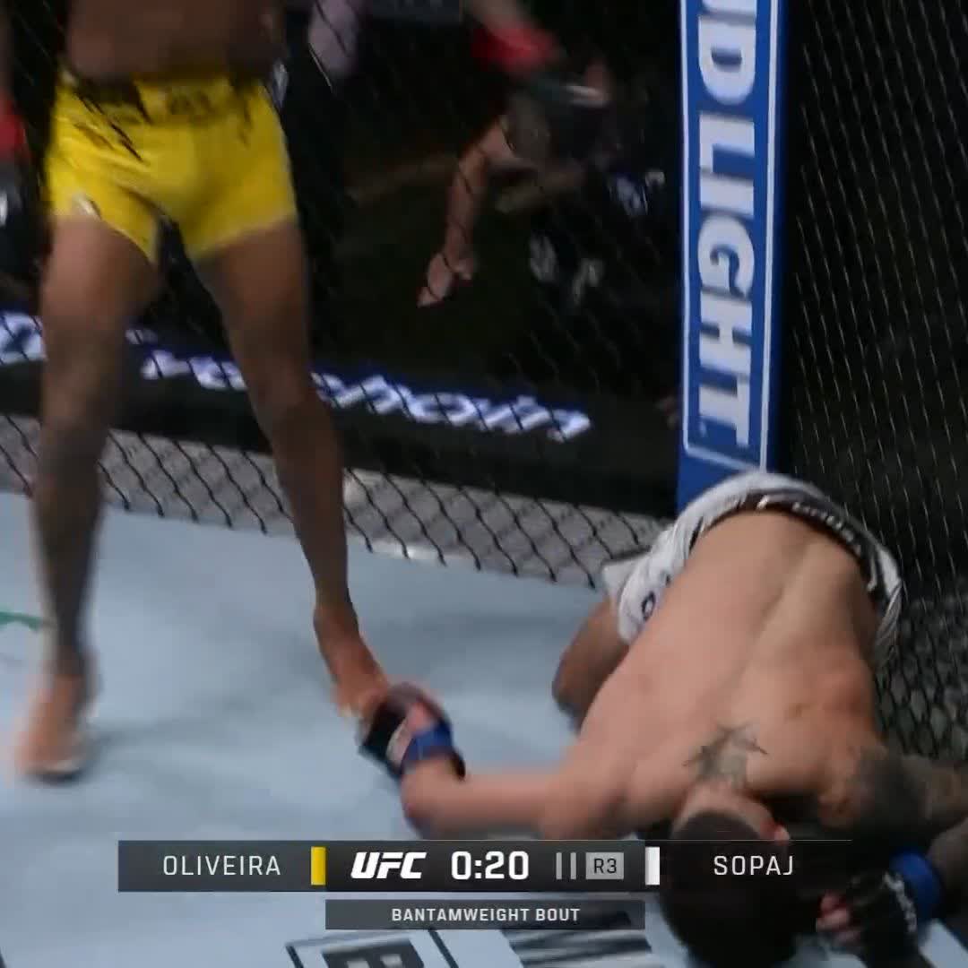 FLYING KNEE KO FROM Vinicius "LokDog" Oliveira 🤯 #UFCVegas87