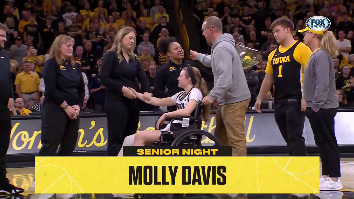 GIVE IT UP FOR MOLLY DAVIS! 👏 ❤️ Iowa Women's Basketball