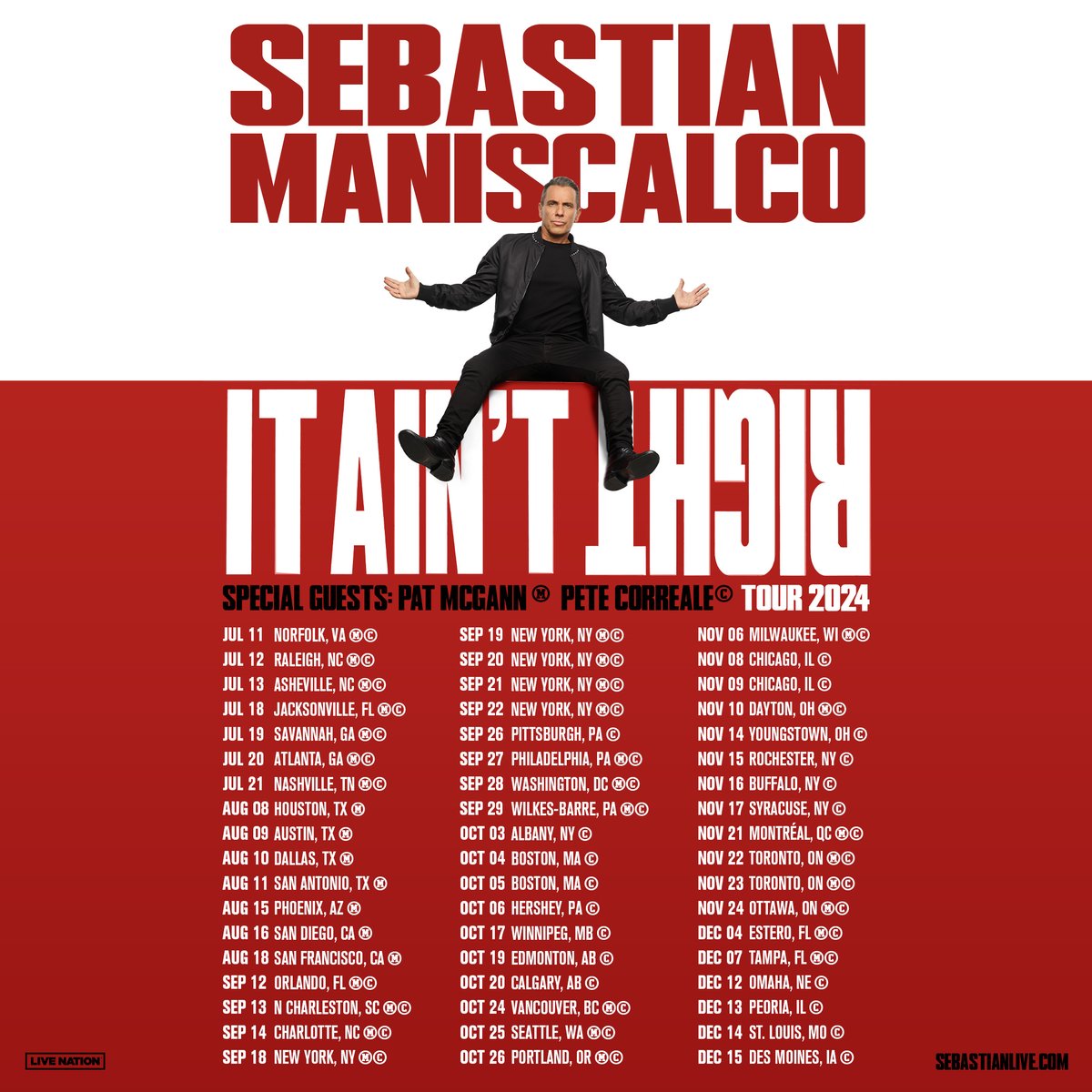 YOU’VE BEEN ASKING FOR IT! Pat McGann and Pete Correale are joining me on the It Ain't Right Tour! Don’t miss out. Tour starts July 11th and runs through December 15th. Tickets are available now at Check out the tour dates to see when myself, Pete, and Pat will be in your town. #ItAintRight
