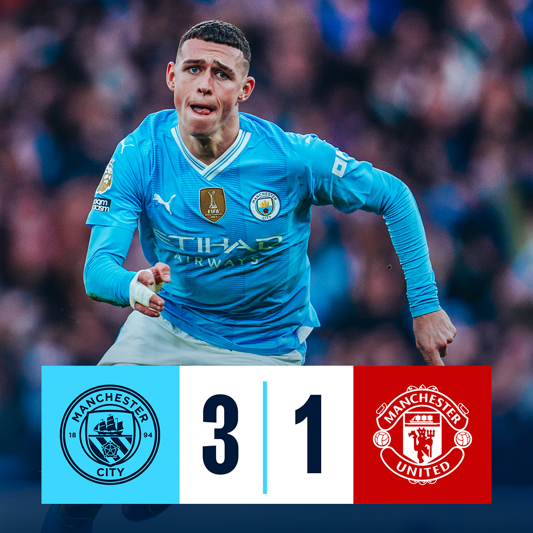 Manchester is BLUE 🩵 Highlights from our 3-1 win in the Manchester derby! 👇