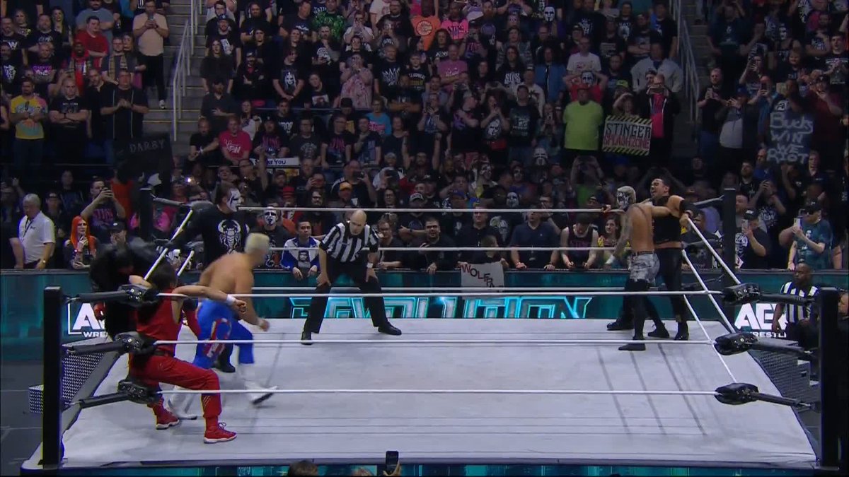 Generational Stinger Splash! Order #AEWRevolution on PPV right now! 🇺🇸: 🌐: Sting | DARBY ALLIN | Matt & Nick Jackson