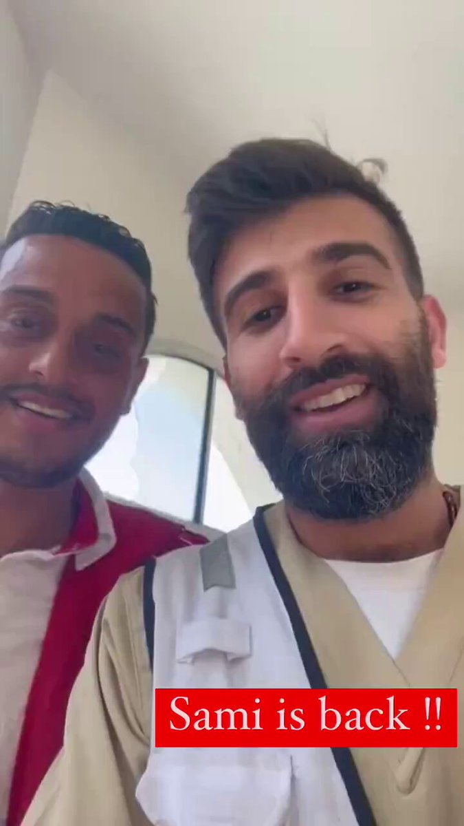 A bit of Palestinian joy in the midst of genocide: A Palestinian Red Crescent paramedic returns to visit his family for the first time in forty days. After fighting to treat and save his community at the expense of his safety and comfort, this Palestinian man can hug his kids.