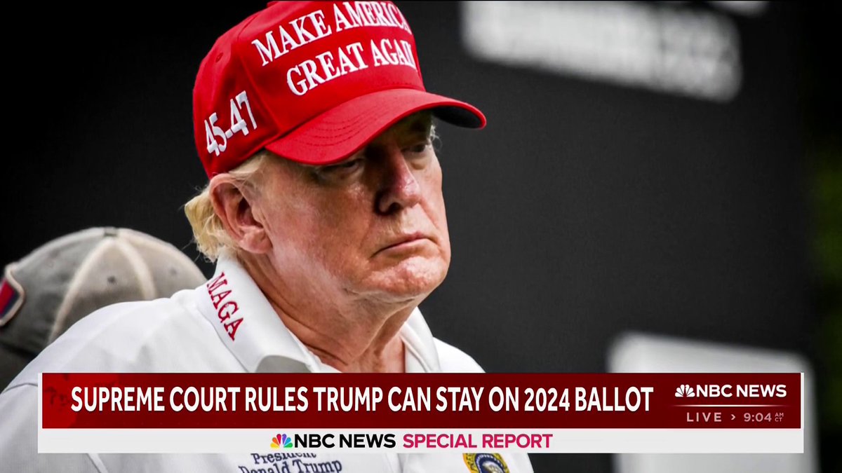 BREAKING: Supreme Court unanimously rules Donald Trump cannot be kicked off any ballot.