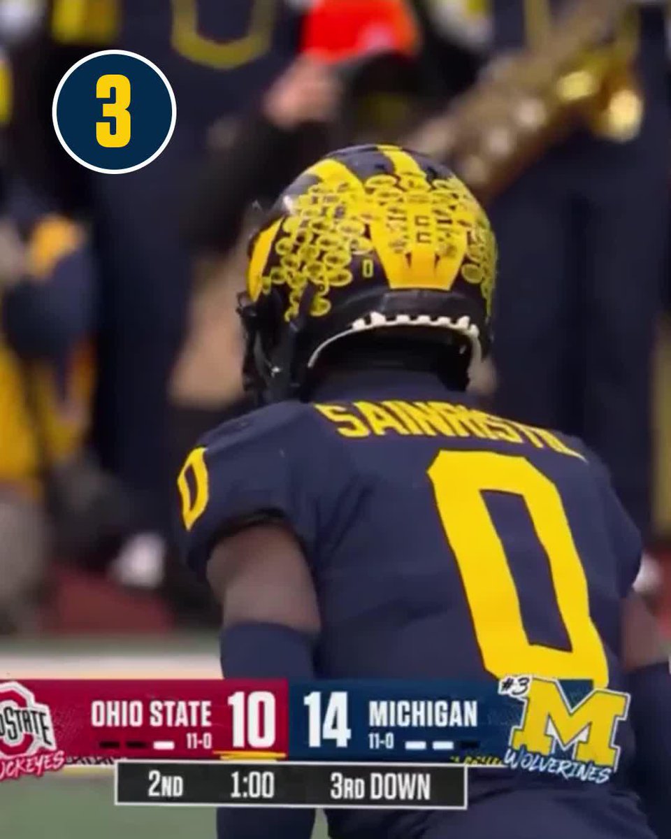Mike Sainristil aced the NFL Combine last week. 📈 We asked the Michigan legend and national champ to rank his 5️⃣ favorite plays. 👇 FR0Z0NE🥶 x Michigan Football