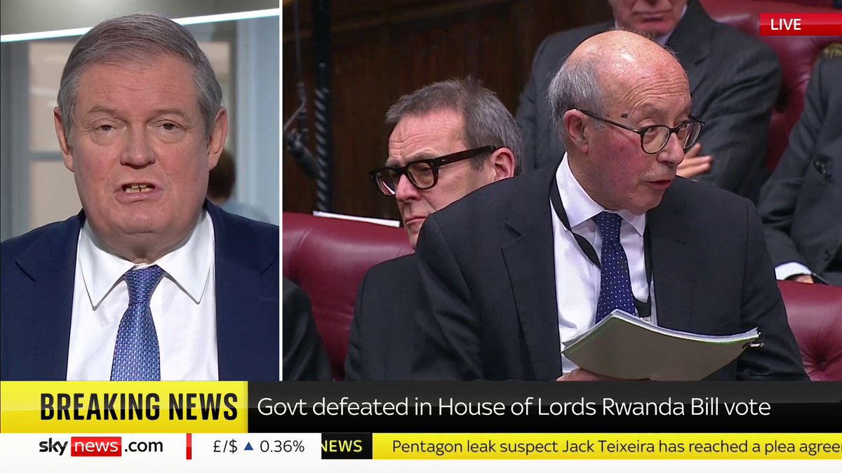 BREAKING: The government has suffered its first defeat in the House of Lords on its bill to rescue the Rwanda scheme. Sky's @JonCraig has the latest. 📺 Sky 501, Virgin 602, Freeview 233 and YouTube