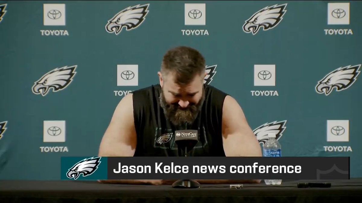 Nobody cares more about this game than Jason Kelce. ❤️😢