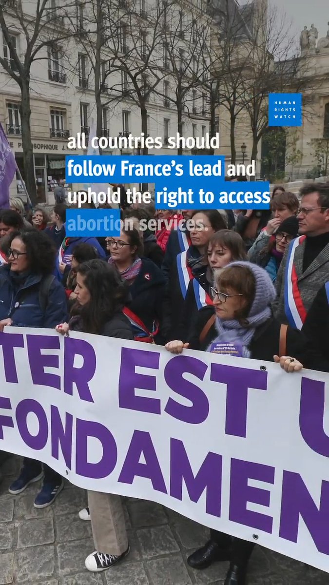 France just made history as the first country in the world to constitutionalize abortion rights! Reproductive rights are human rights. Learn more about the bill ⤵️
