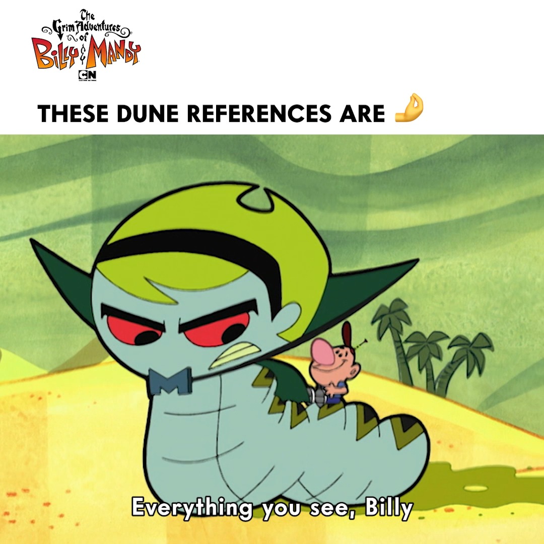 We're here for the Dune references 🪐🏜🪱 #CartoonNetwork #BillyandMandy #Dune #duneparttwo #dune2 #TimotheeChalamet #Zendaya