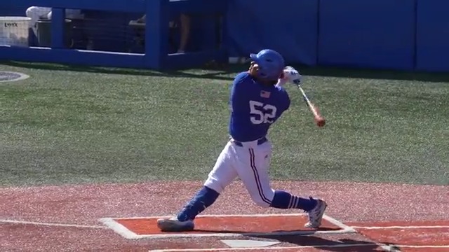 This guy just rakes. .429 / 4 HR / 11 RBI #RockChalk x Lenin Junior Ashby