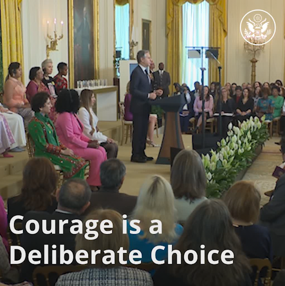 The U.S. stands with every woman of courage working to build greater stability, greater equality, and greater opportunity. We’re committed to knocking down the barriers that prevent women and girls from reaching their full potential. - Secretary Antony Blinken at #IWOC2024