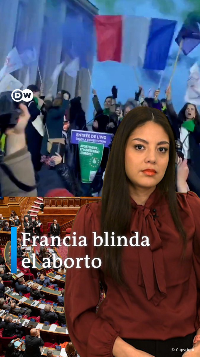 Por el auge de la ultraderecha, Francia protege el derecho al aborto en su Constitución #Francia blinda el derecho al #aborto en su Constitución. Los franceses son los primeros en el mundo en garantizar explícitamente el derecho al aborto en la Carta Magna, en una votación histórica. Este paso podría sentar precedentes en otros países. /cc